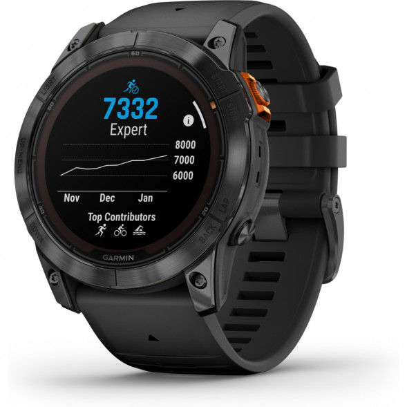 Умные часы Garmin Fenix 7X Solar серый с черным ремешком 010-02541-01 в Омске