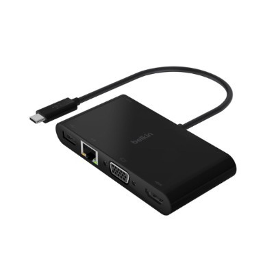 Док-станция Belkin USB-C Multimedia + Charge Adapter AVC004btBK, черный в Омске