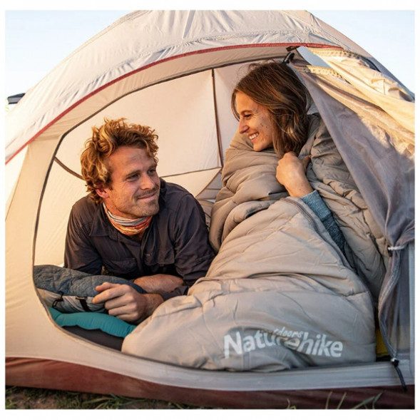 Спальный мешок Naturehike Envelope M180 (левый), серый в Омске