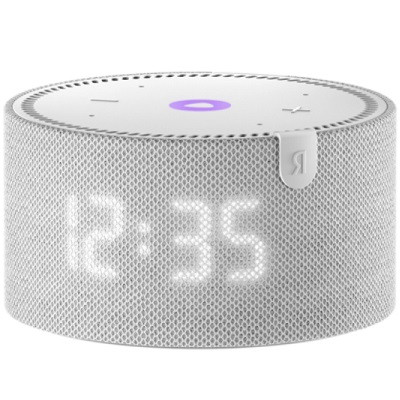 Умная колонка Яндекс Новая Станция Мини (с часами) - умная колонка с Алисой, серый опал в Омске