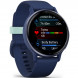 Умные часы Garmin Vivoactive 5, синие с металлически-синим безелем и силиконовым ремешком 010-02862-12 в Омске
