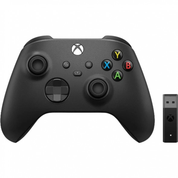 Геймпад Microsoft Xbox One and Series S/X Controller + беспроводной адаптер для PC, черный в Омске