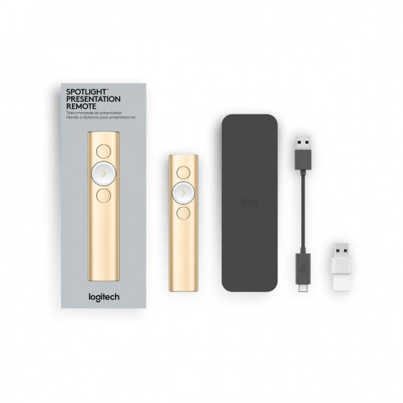 Презентер Logitech Spotlight Presentation Remote золотой в Омске