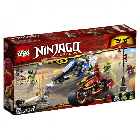 Конструктор LEGO Ninjago 70667 Мотоцикл-клинок Кая и снегоход Зейна в Омске