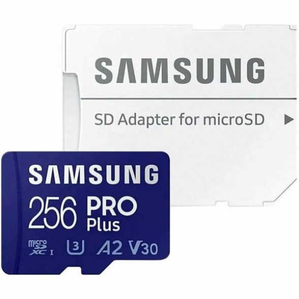 Карта памяти micro SDXC 256Gb Samsung PRO Plus U3 A2 V30 180/130MB/s в Омске
