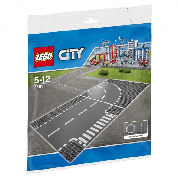 Конструктор LEGO City 7281 Т-образный перекрёсток и поворот в Омске