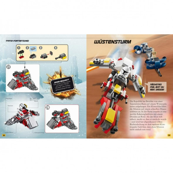 Книга и набор кубиков LEGO Star Wars Buch &amp;amp; Steine-Set Fur 8 einmalige Lego Modelle! в Омске