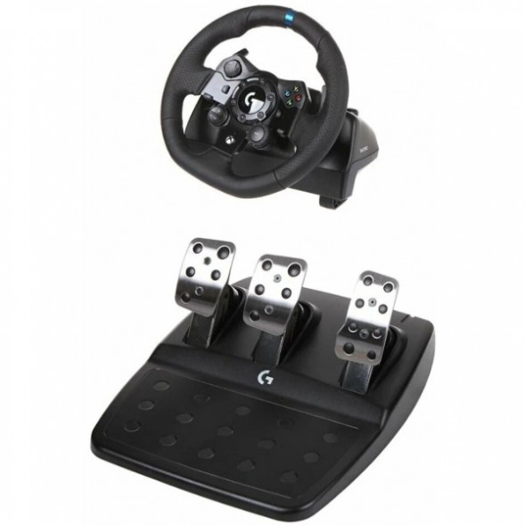 Комплект Logitech G923 Trueforce (PC, Xbox Series X, S, One), черный в Омске