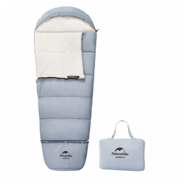 Спальный мешок Naturehike C180 (190x75см), голубой в Омске