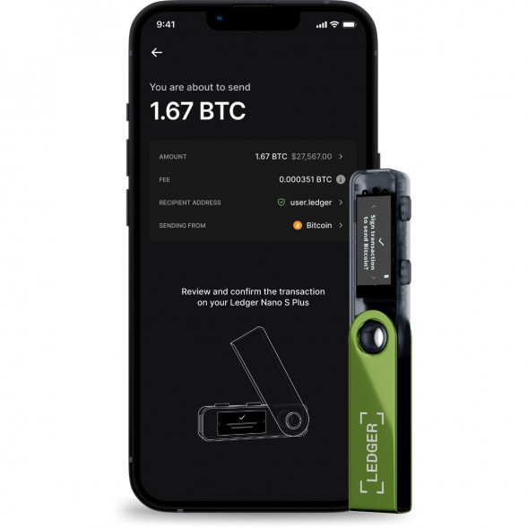 Криптокошелек Ledger Nano S Plus 1 шт., Oxidate Green в Омске