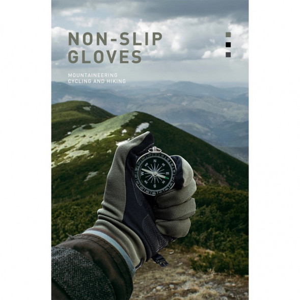 Перчатки сенсорные спортивные Naturehike Outdoor Full Touch GL10 (черный, L) в Омске