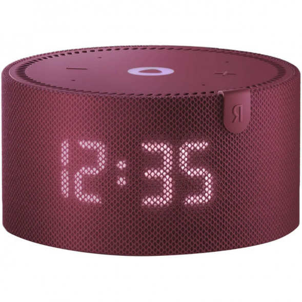 Умная колонка Яндекс Новая Станция Мини (с часами) - умная колонка с Алисой, красный гранат в Омске