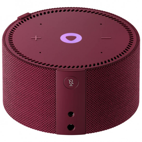 Умная колонка Яндекс Новая Станция Мини (с часами) - умная колонка с Алисой, красный гранат в Омске