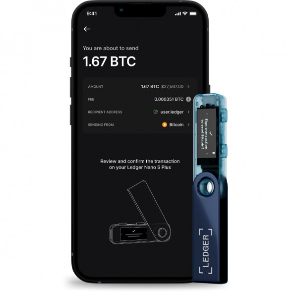 Криптокошелек Ledger Nano S Plus 1 шт., Neptune Blue в Омске