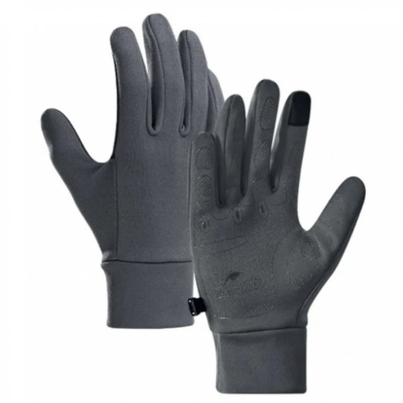 Перчатки сенсорные спортивные Naturehike Outdoor Full Touch GL10 (серый, L) в Омске