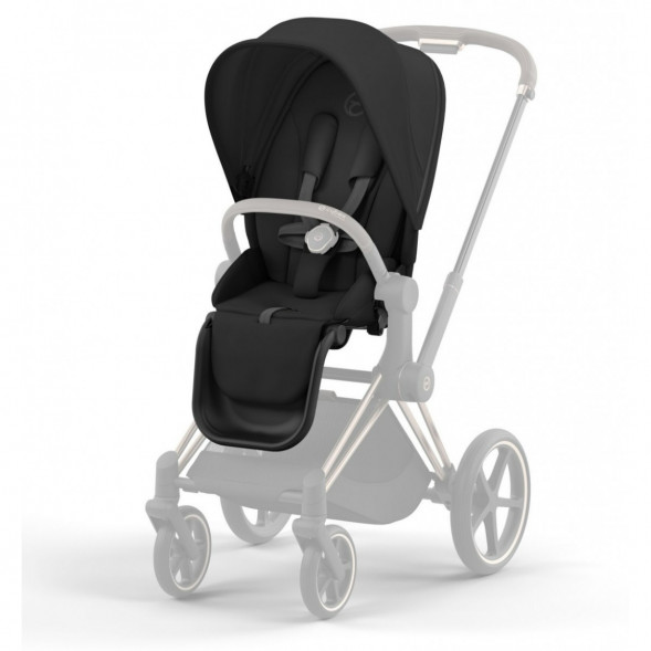 Коляска 2 в 1 Cybex Priam IV Sepia Black, шасси Rosegold в Омске