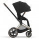 Коляска 2 в 1 Cybex Priam IV Sepia Black, шасси Rosegold в Омске