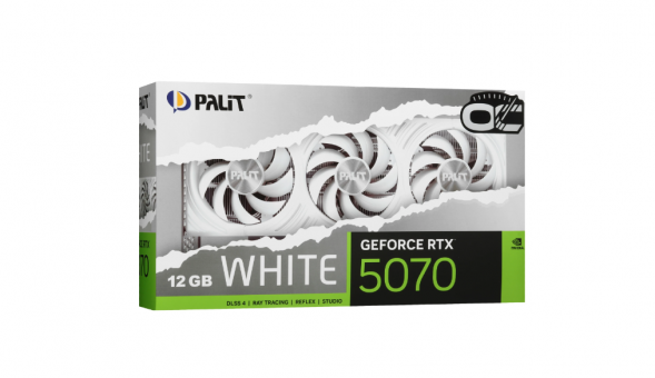 Видеокарта Palit NVIDIA GeForce RTX5070 WHITE OC 12ГБ GDDR7, OC в Омске