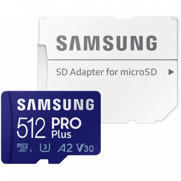 Карта памяти micro SDXC 512Gb Samsung PRO Plus U3 A2 V30 180/130MB/s в Омске