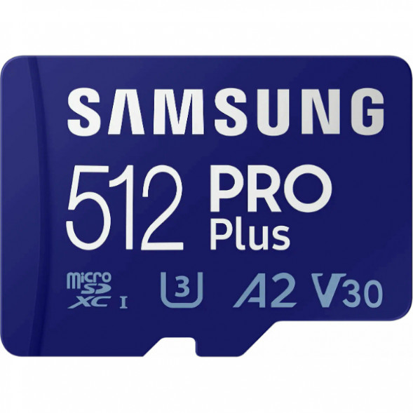 Карта памяти micro SDXC 512Gb Samsung PRO Plus U3 A2 V30 180/130MB/s в Омске