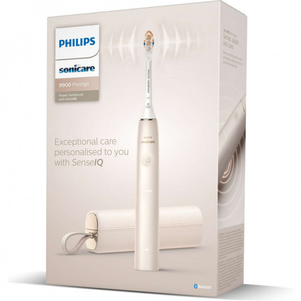 Звуковая зубная щетка Philips Sonicare 9900 Prestige HX9992, золотистое шампанское в Омске