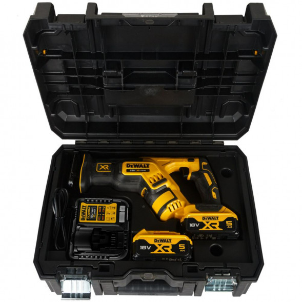 Аккумуляторная сабельная пила DEWALT DCS367P2 с 2 АКБ 5 Ач и ЗУ, в кейсе TSTAK в Омске