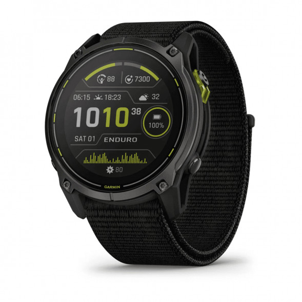 Умные часы Garmin Enduro 3 51mm Black с нейлоновым ремешком UltraFit 010-02751-01 в Омске