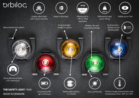 Фонарь для собак Orbiloc Dog Dual Signal Colours, красный в Омске