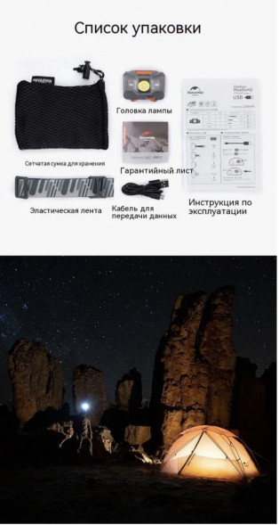 Налобный фонарь Naturehike TD-02, голубой в Омске