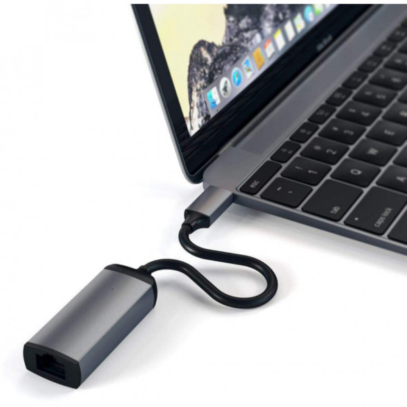 Адаптер Satechi USB-C - Ethernet ST-TCENM, серый космос в Омске