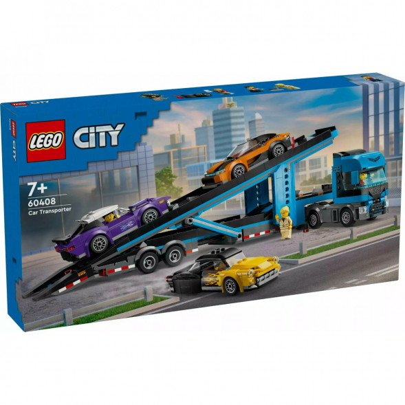 Конструктор LEGO City 60408 Грузовик-автовоз со спортивными автомобилями в Омске
