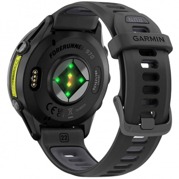 Умные часы Garmin Forerunner 970 Carbon Gray DLC Titanium ремешок Black/Translucent Whitestone 010-02969-10 в Омске