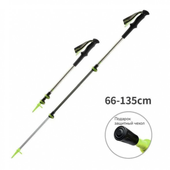 Треккинговая палка Naturehike 135 см, 1шт., серый/зеленый в Омске