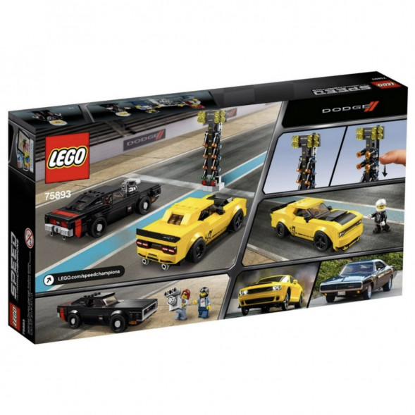 Конструктор LEGO Speed Champions 75893 2018 Dodge Challenger SRT Demon и 1970 Dodge Charger R/T в Омске