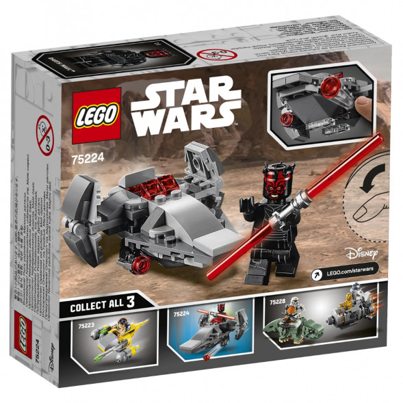 Конструктор LEGO Star Wars 75224 Микрофайтеры Корабль-лазутчик ситхов в Омске