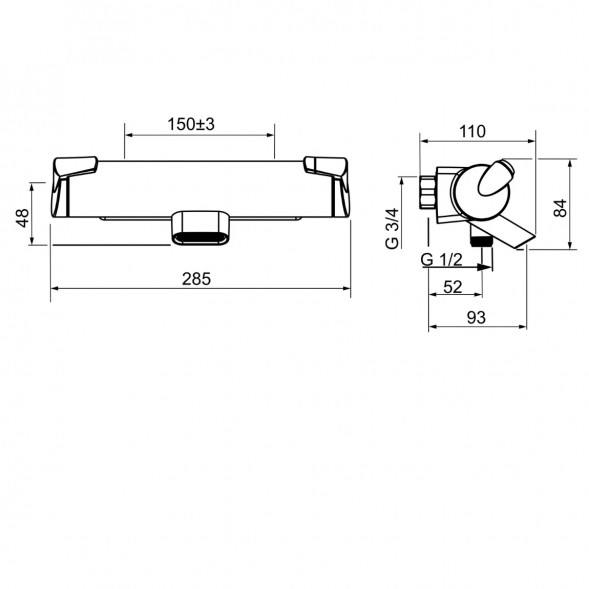 Термостатический смеситель для душа Oras Oras Optima ECO (7140), хром в Омске