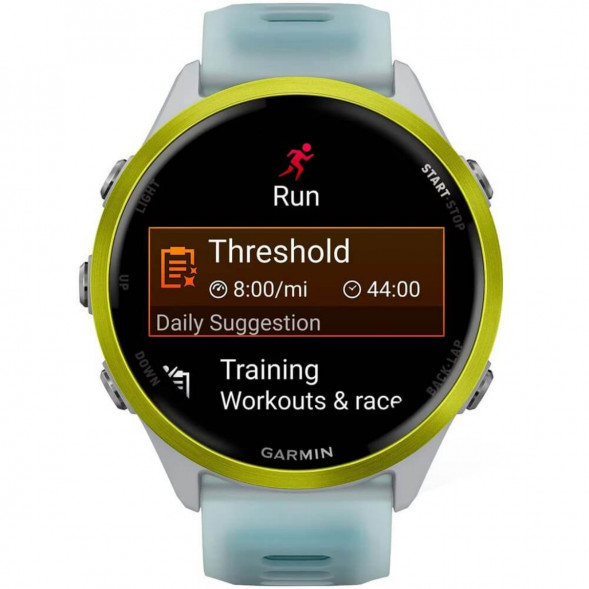 Умные часы Garmin Forerunner 570 47 мм Amp Yellow Aluminium/Translucent Whitestone/Turquoise 010-02971-01 в Омске