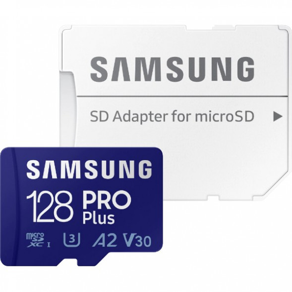 Карта памяти micro SDXC 128Gb Samsung PRO Plus U3 A2 V30 180/130MB/s (MB-MD128G-K) в Омске