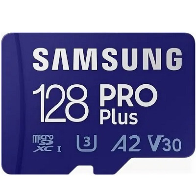 Карта памяти micro SDXC 128Gb Samsung PRO Plus U3 A2 V30 180/130MB/s (MB-MD128G-K) в Омске