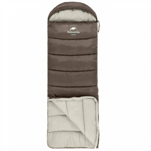 Спальный мешок Naturehike U350S (Левый), коричневый в Омске