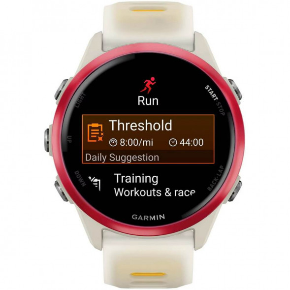 Умные часы Garmin Forerunner 570 42 мм Raspberry Aluminium/Translucent Bone/Mango 010-02970-02 в Омске