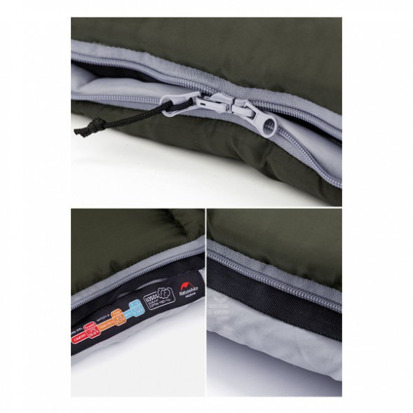 Спальный мешок Naturehike U350S (Правый), коричневый в Омске