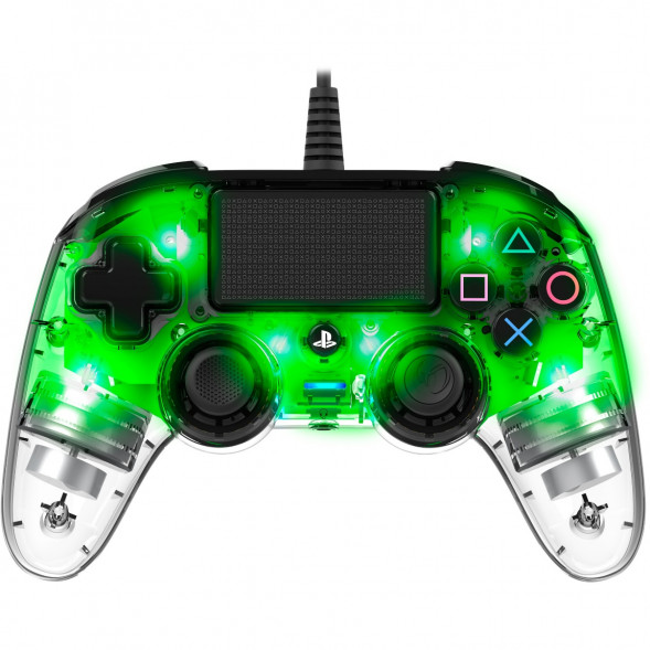 Геймпад проводной Nacon Illuminated Compact PS4, зеленый в Омске