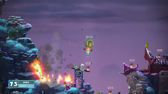 Игра Worms Battlegrounds + Worms W.M.D. Double Pack [PS4, английская версия + русские субтитры] в Омске