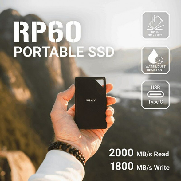Внешний диск SSD PNY RP60 (PSDOGS3060-1TB-RB), 1TB в Омске