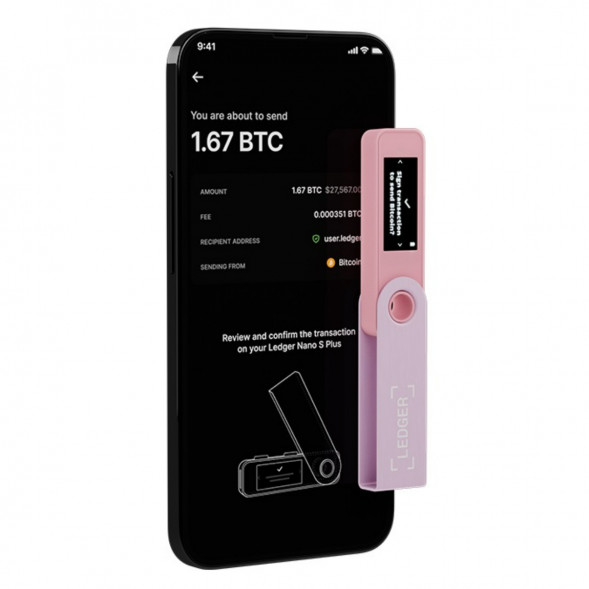 Криптокошелек Ledger Nano S Plus 1 шт., Pastel Pink в Омске