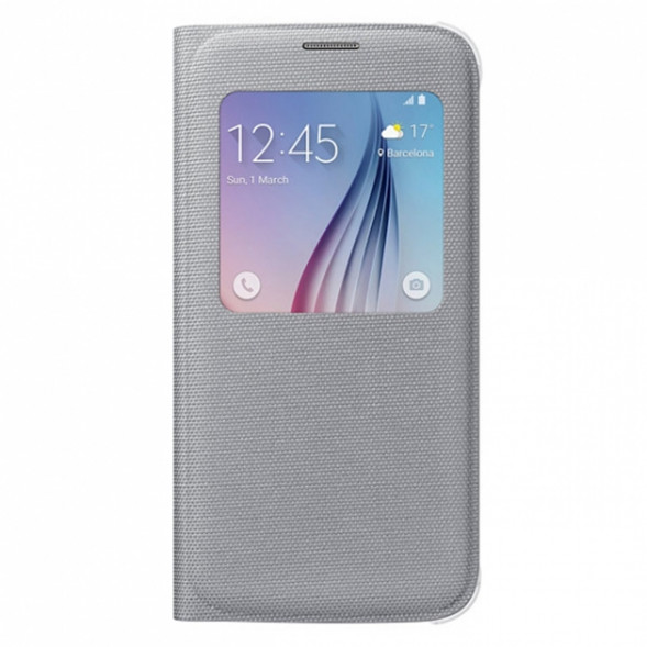 Чехол для Samsung Galaxy S6 S-View Cover (EF-CG920BSE), Silver в Омске