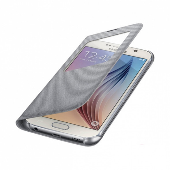 Чехол для Samsung Galaxy S6 S-View Cover (EF-CG920BSE), Silver в Омске