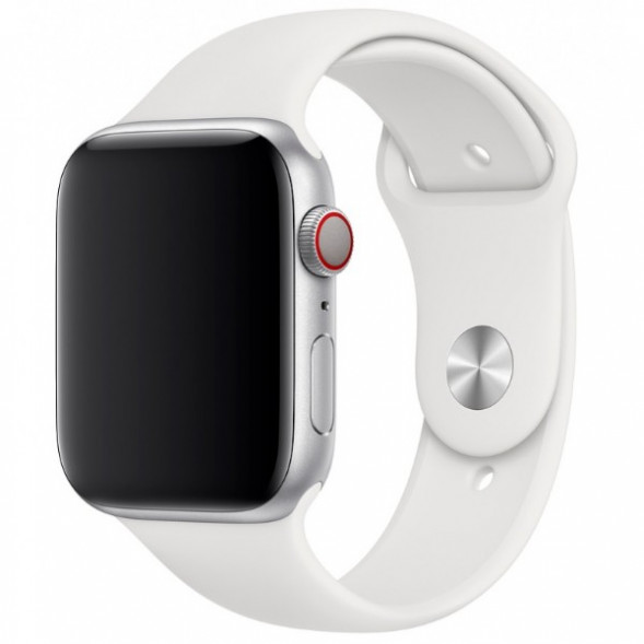 Ремешок для Apple Watch 40mm White Sport Band (MTP52ZM/A), белый в Омске