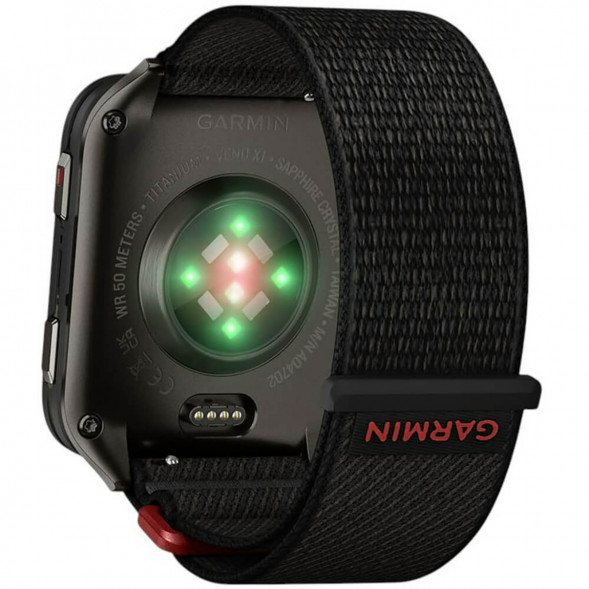 Умные часы Garmin Venu X1 Black с чёрным нейлоновым ремешком ComfortFit 010-02980-02 в Омске